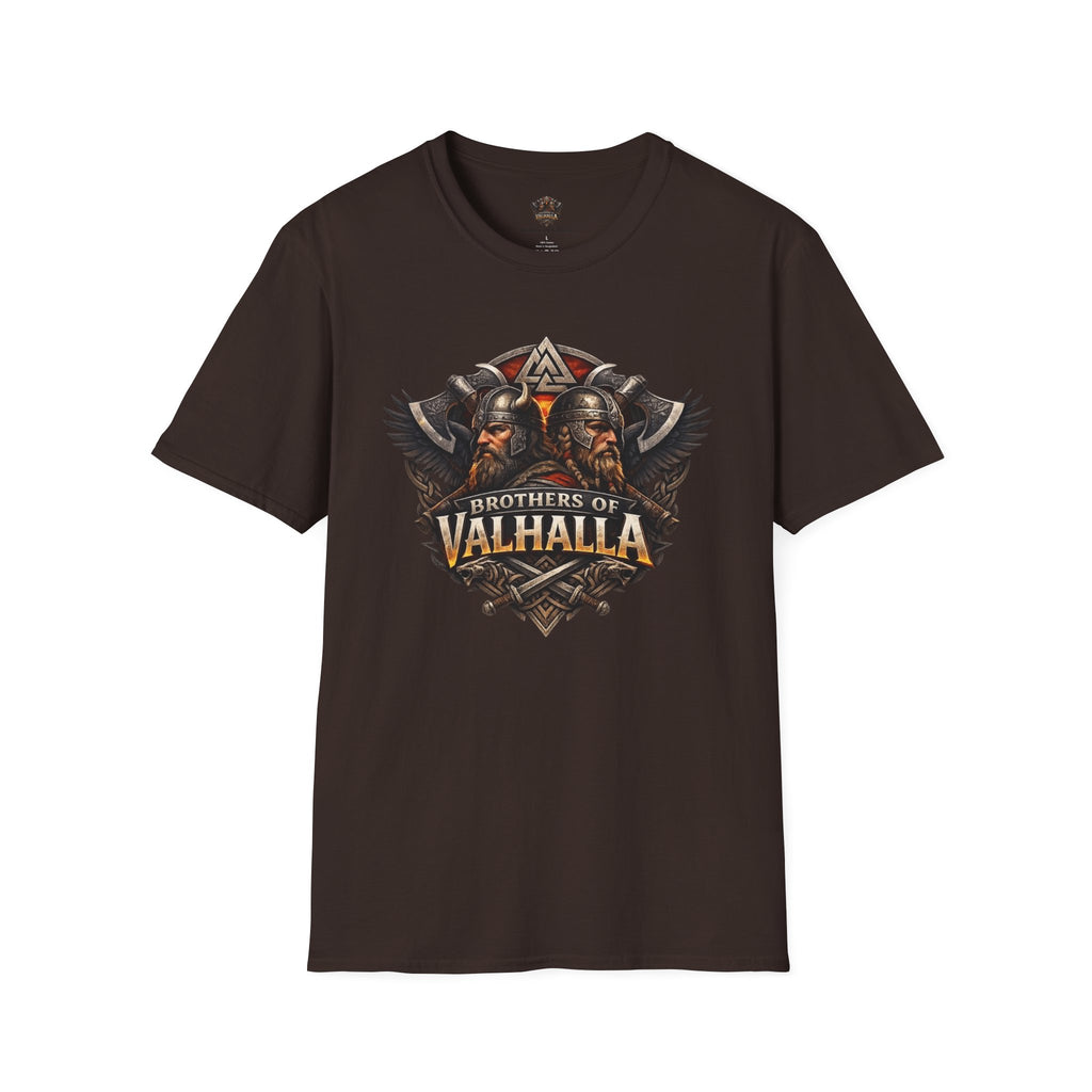 Viking "Brothers of Valhalla" T-Shirt — Norse Warrior Graphic Tee