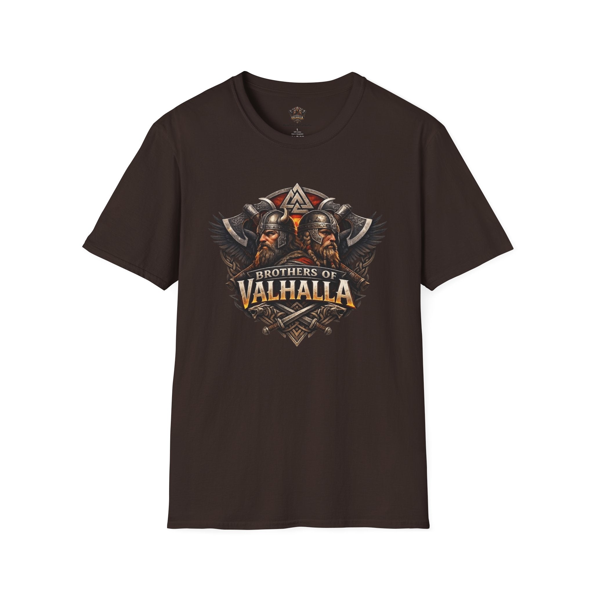 Viking "Brothers of Valhalla" T-Shirt — Norse Warrior Graphic Tee