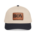 Copy of Leather Patch Baseball Cap — BOV Lettering Mid-Profile Hat