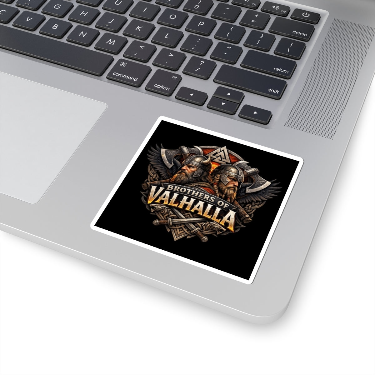 Brothers of Valhalla Viking Sticker — Kiss-Cut Norse Helmet Design