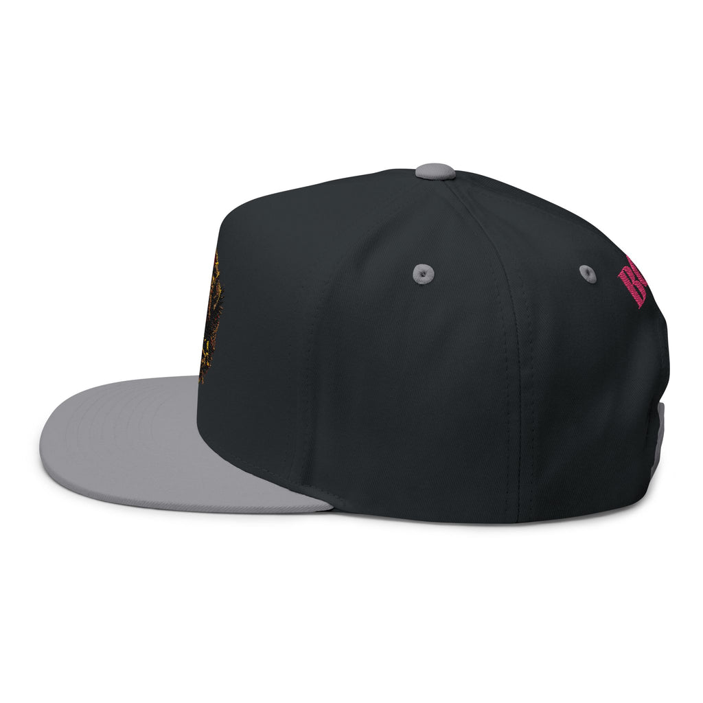"C.M.B." Flat Bill Cap — Embroidered 'Welcome to Valhalla' Viking Crest Snapback