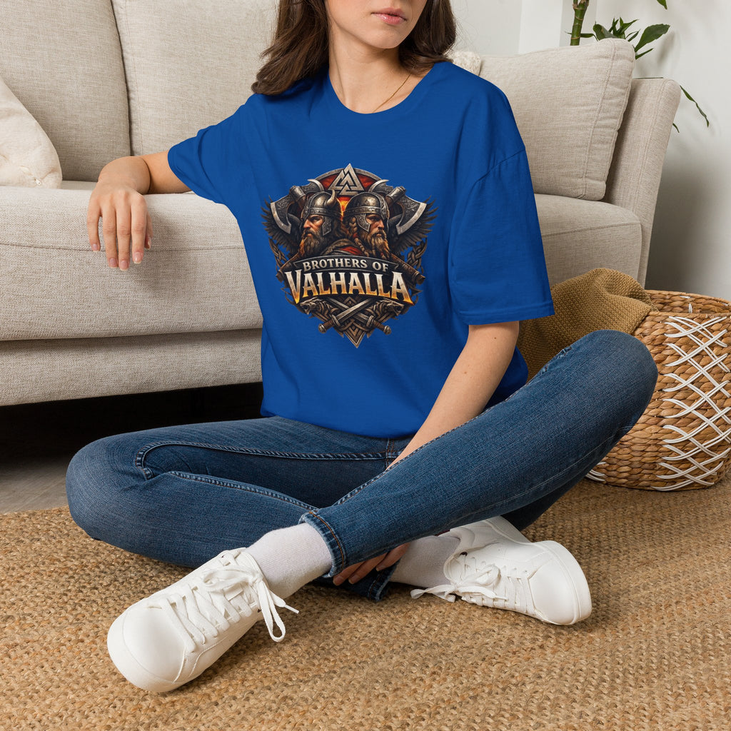 Viking "Brothers of Valhalla" T-Shirt — Norse Warrior Graphic Tee