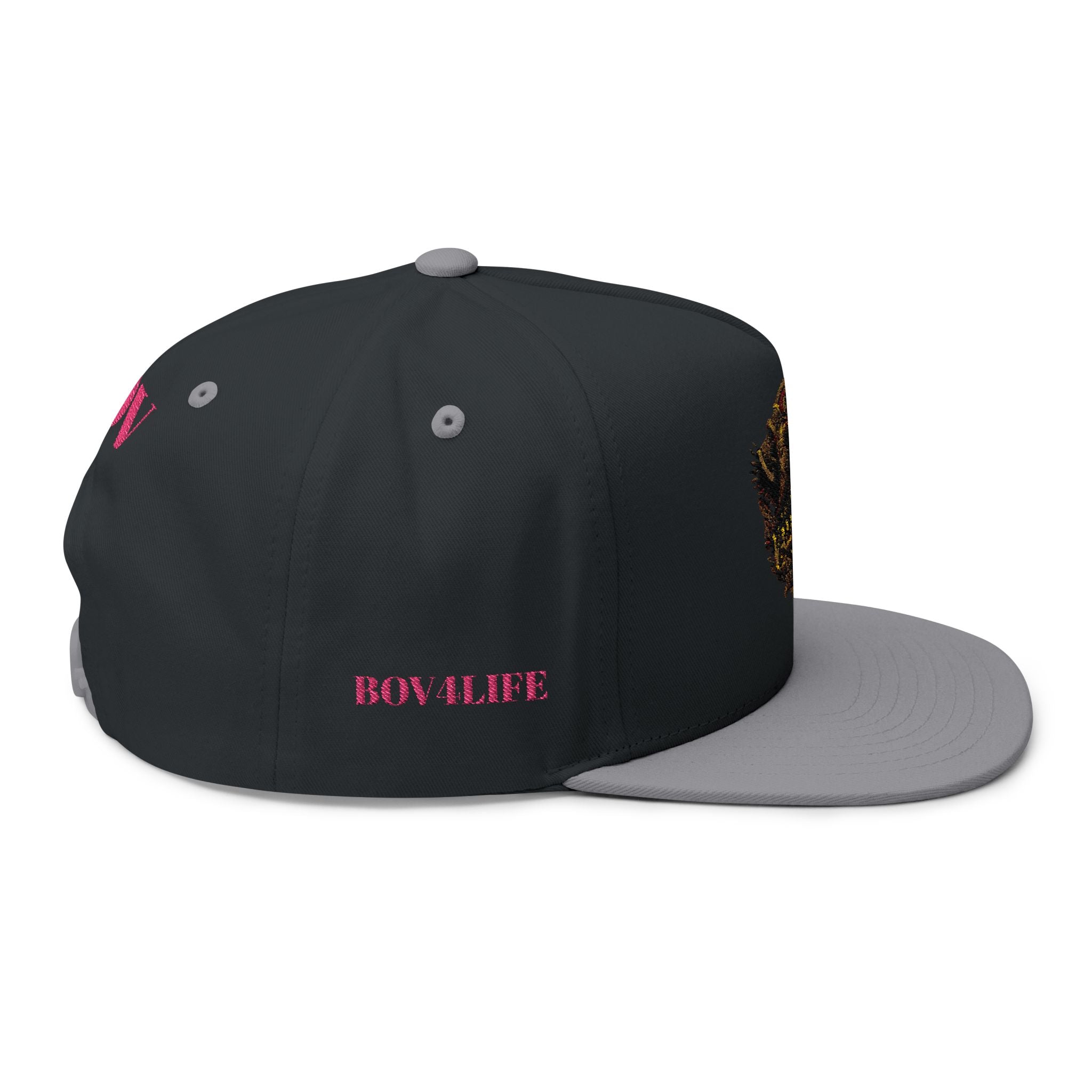 "C.M.B." Flat Bill Cap — Embroidered 'Welcome to Valhalla' Viking Crest Snapback