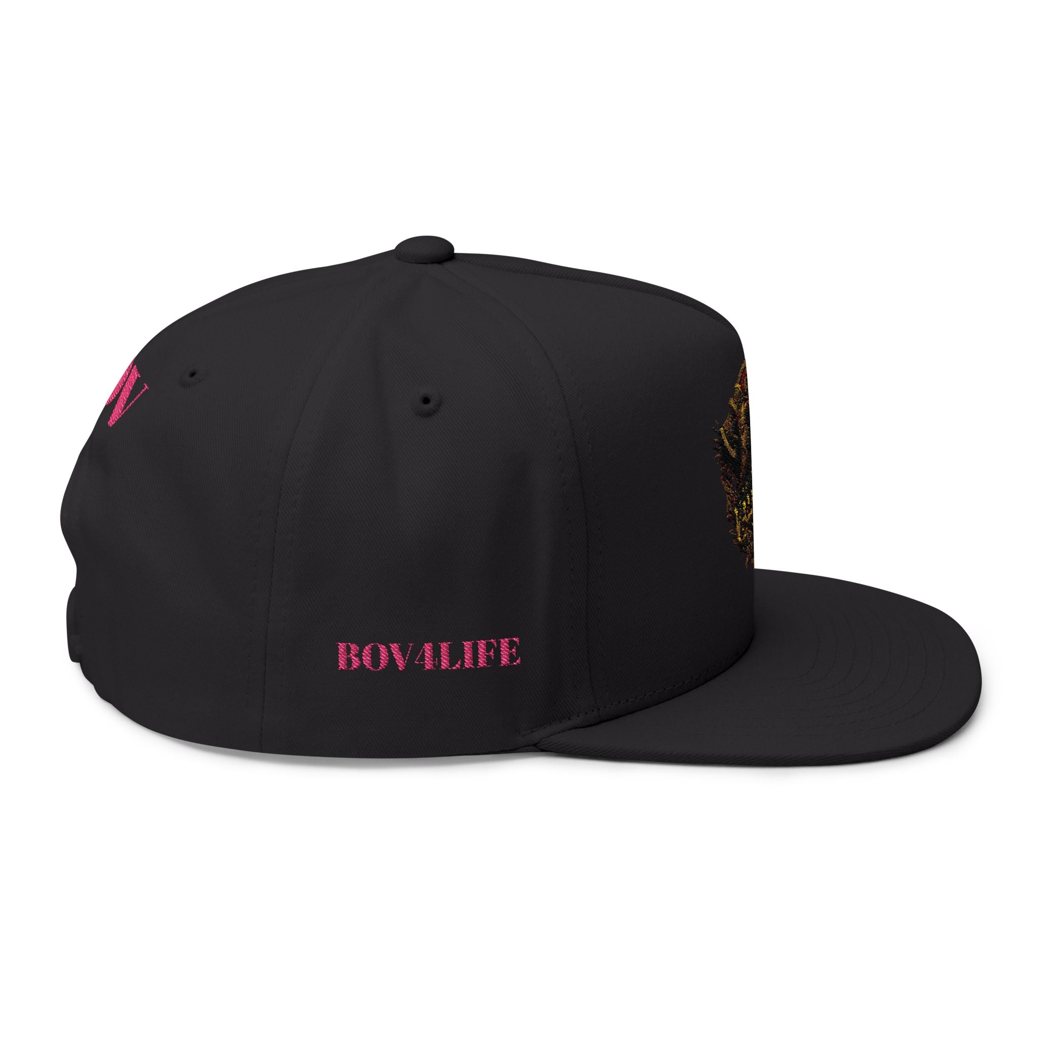"C.M.B." Flat Bill Cap — Embroidered 'Welcome to Valhalla' Viking Crest Snapback