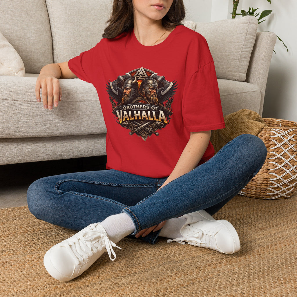 Viking "Brothers of Valhalla" T-Shirt — Norse Warrior Graphic Tee