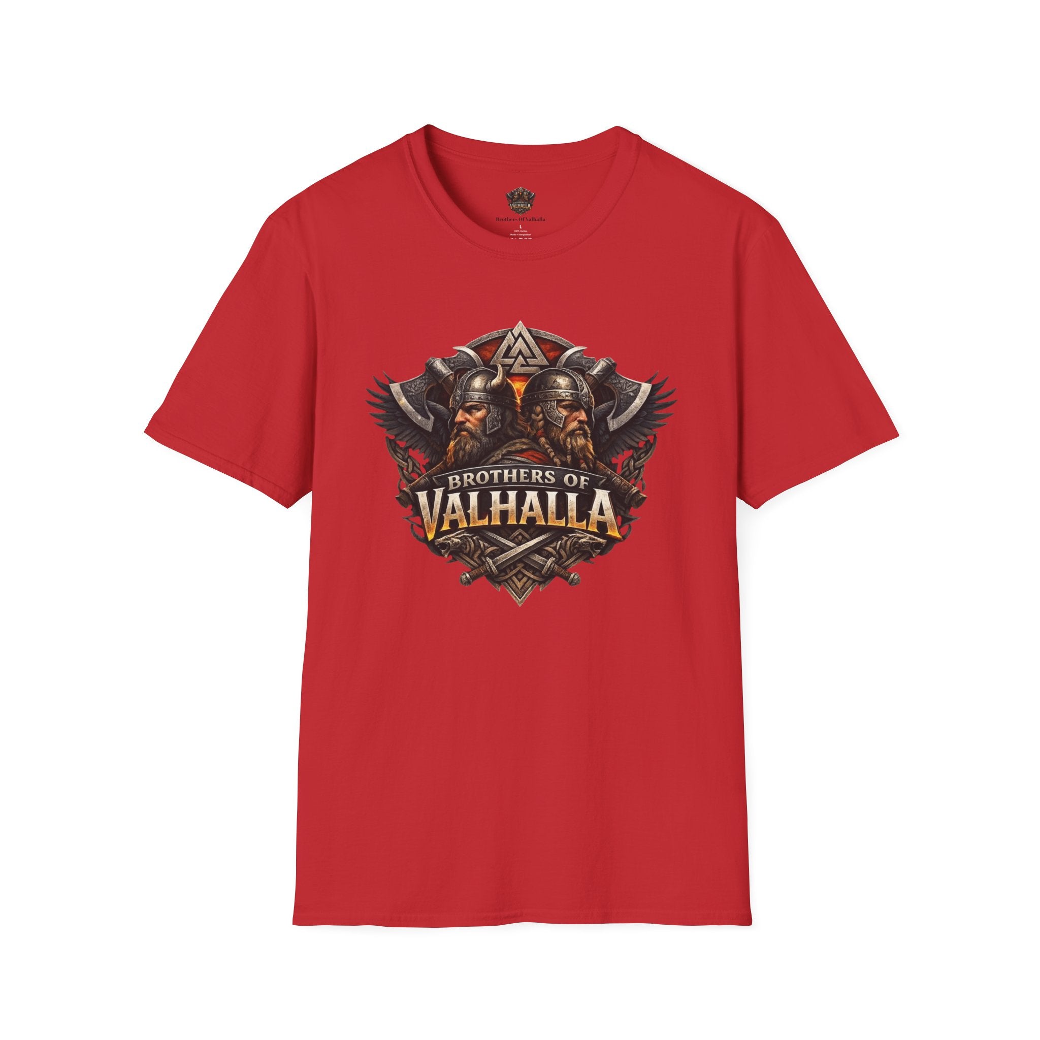 Viking "Brothers of Valhalla" T-Shirt — Norse Warrior Graphic Tee