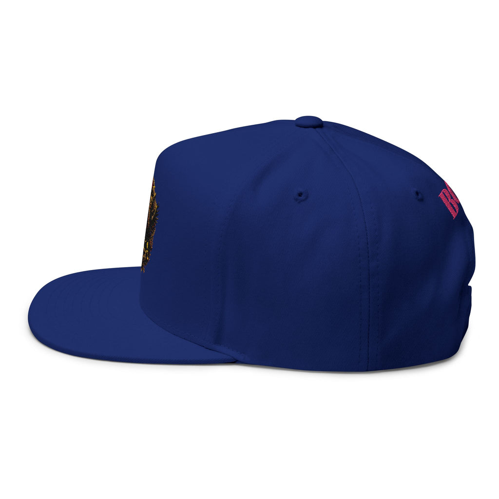 "C.M.B." Flat Bill Cap — Embroidered 'Welcome to Valhalla' Viking Crest Snapback