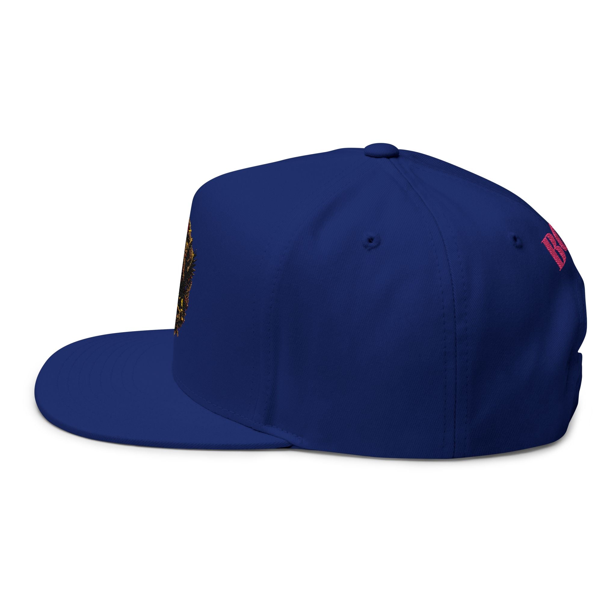 "C.M.B." Flat Bill Cap — Embroidered 'Welcome to Valhalla' Viking Crest Snapback
