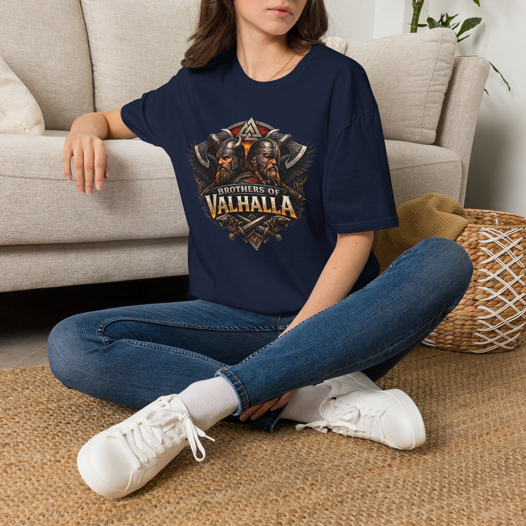 Viking "Brothers of Valhalla" T-Shirt — Norse Warrior Graphic Tee