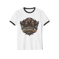 Brothers of Valhalla Ringer T-Shirt — Viking Helmet & Norse Wings Graphic