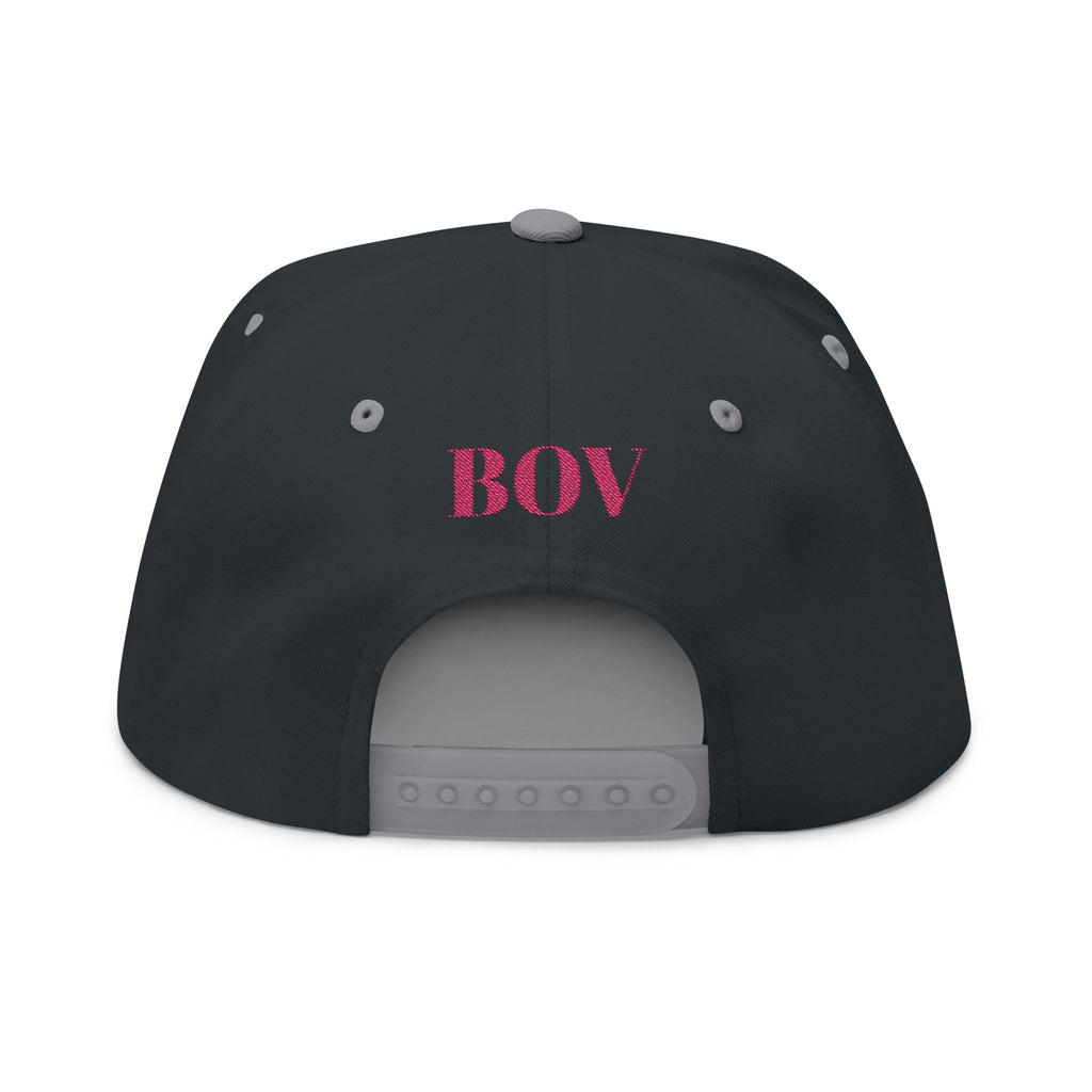 "C.M.B." Flat Bill Cap — Embroidered 'Welcome to Valhalla' Viking Crest Snapback