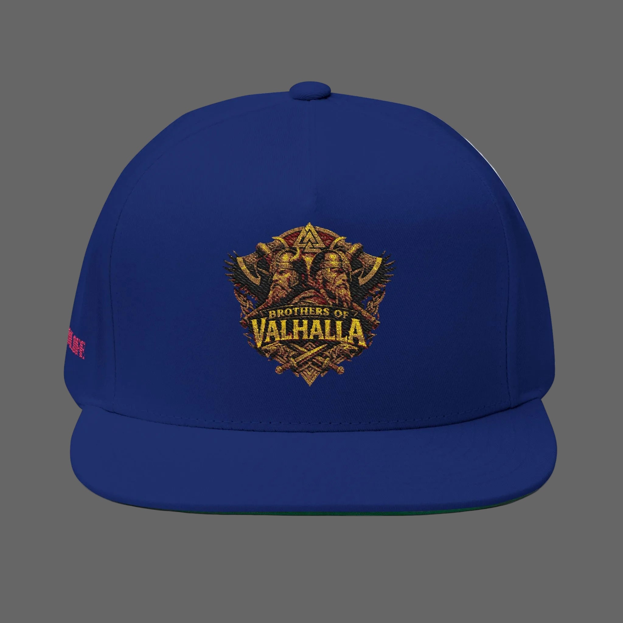 Blue cap with 'The Money Monster' logo on a white background