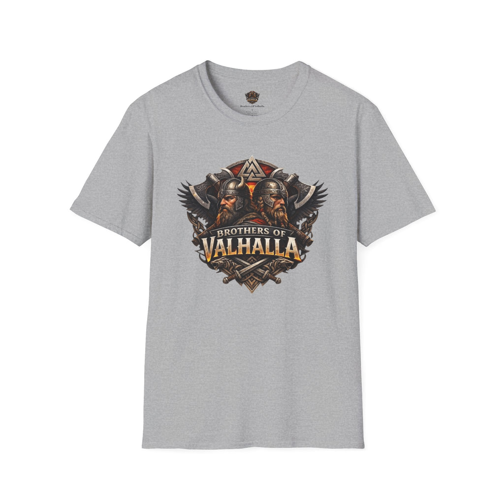Viking "Brothers of Valhalla" T-Shirt — Norse Warrior Graphic Tee