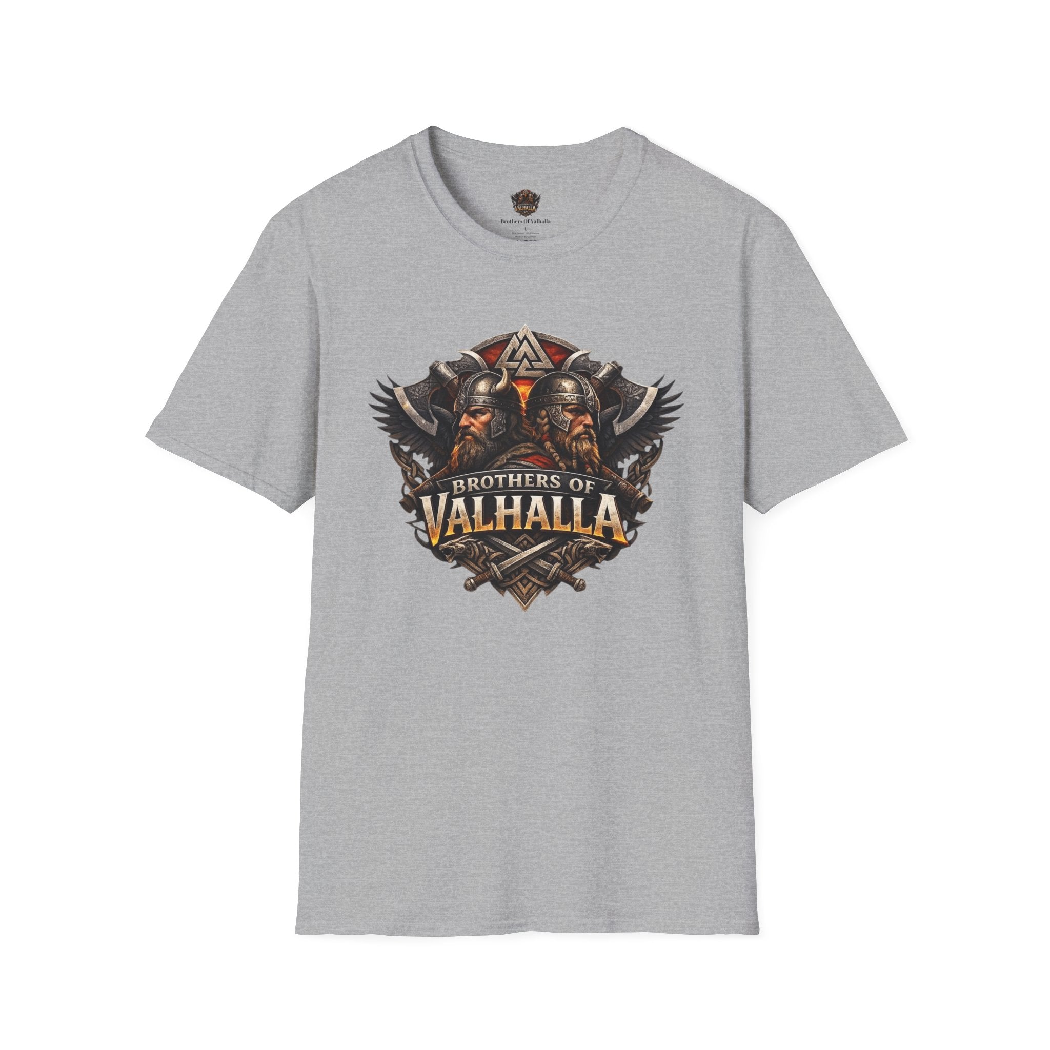 Viking "Brothers of Valhalla" T-Shirt — Norse Warrior Graphic Tee