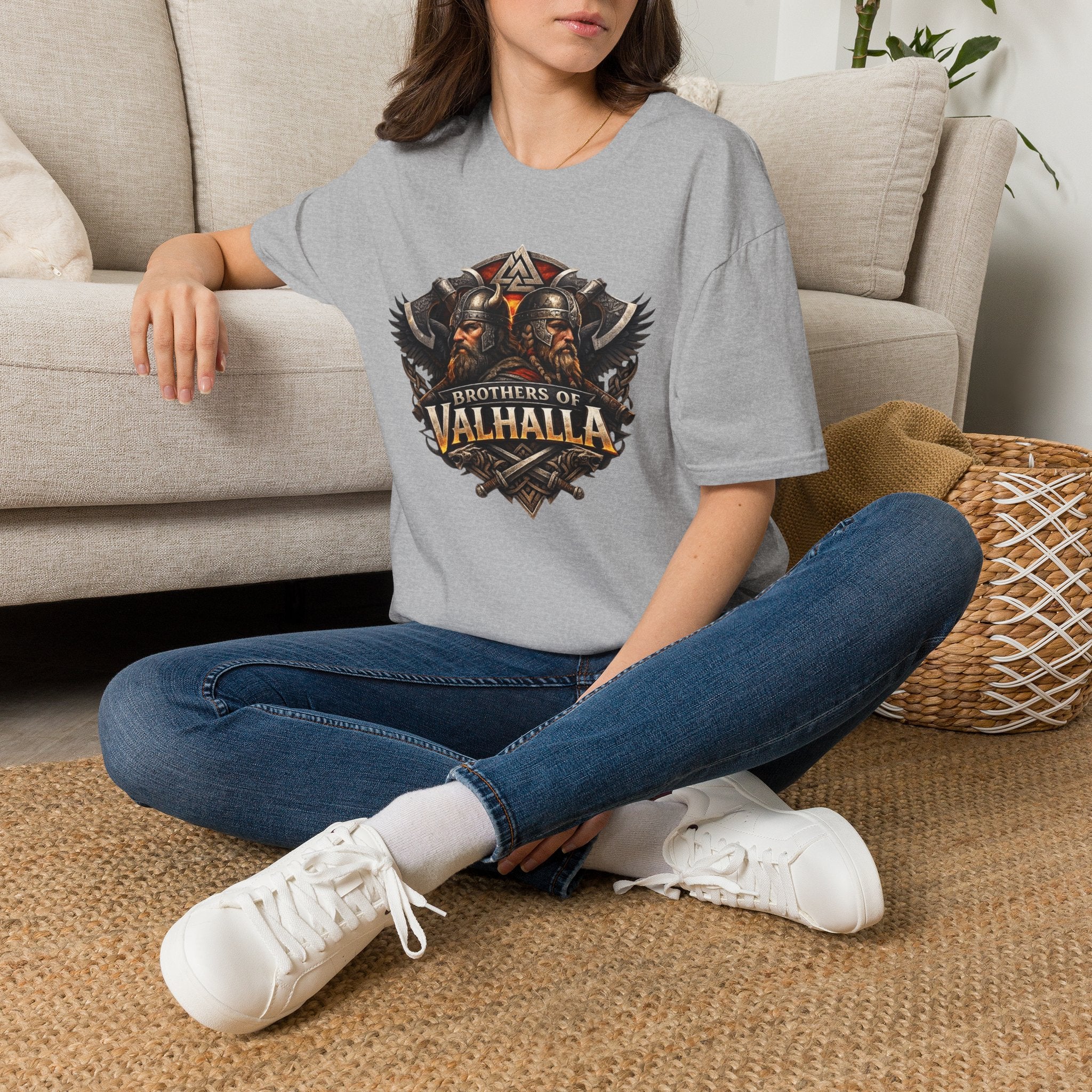 Viking "Brothers of Valhalla" T-Shirt — Norse Warrior Graphic Tee