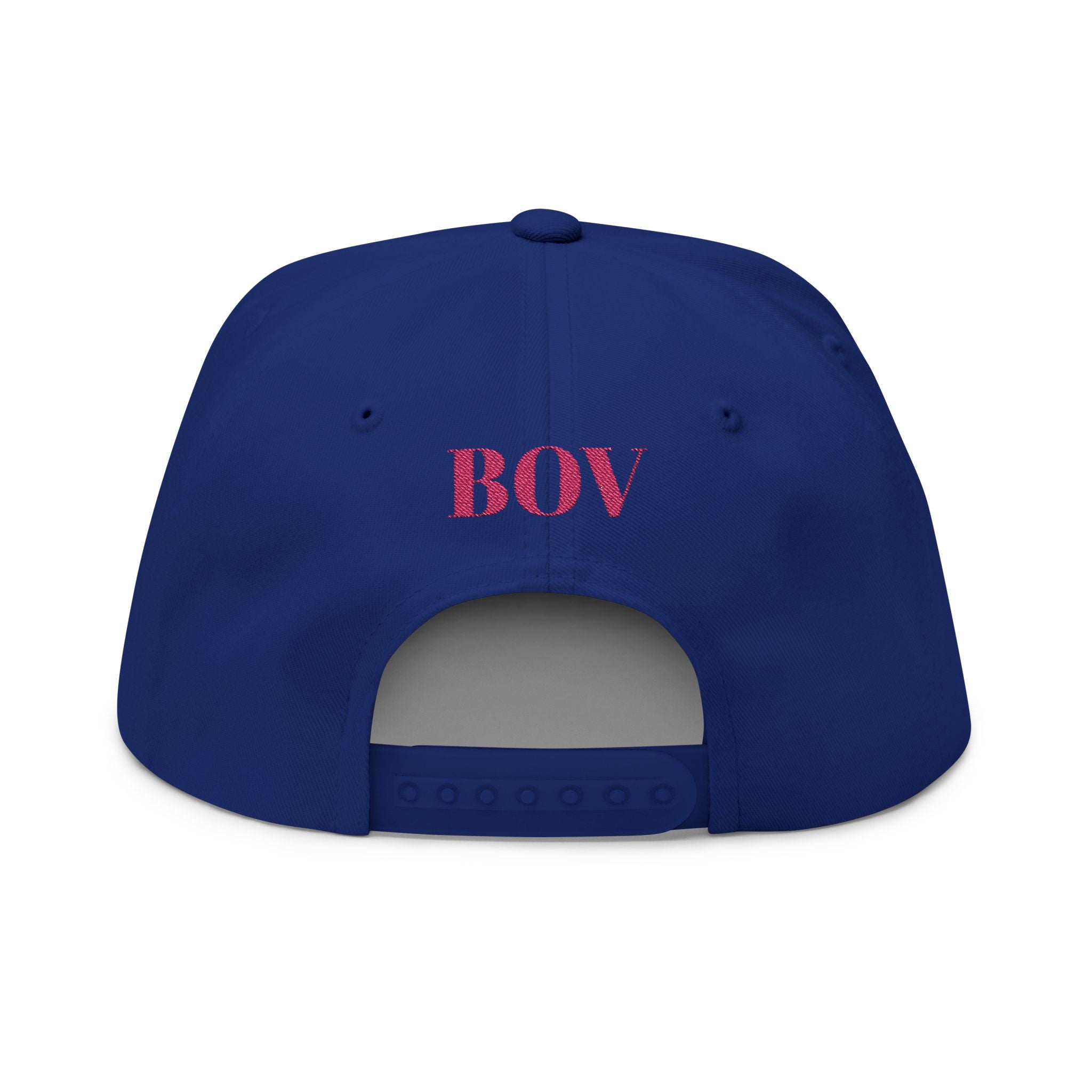 "C.M.B." Flat Bill Cap — Embroidered 'Welcome to Valhalla' Viking Crest Snapback