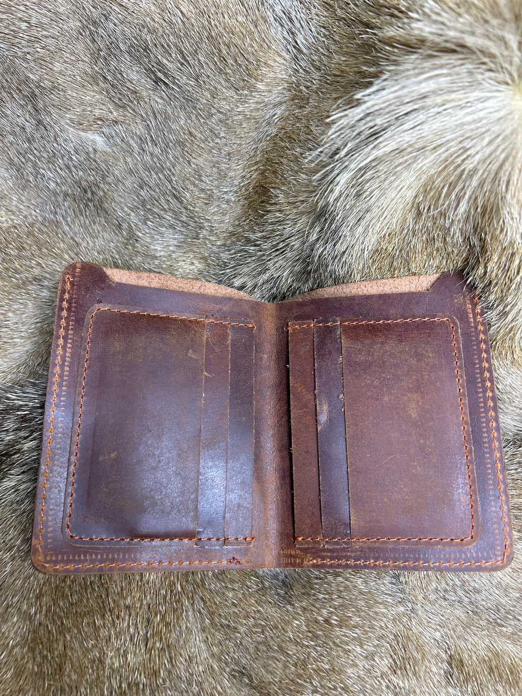 Brothers Of Valhalla - Hand Made Real Brown Leather Bi-Fold Wallet