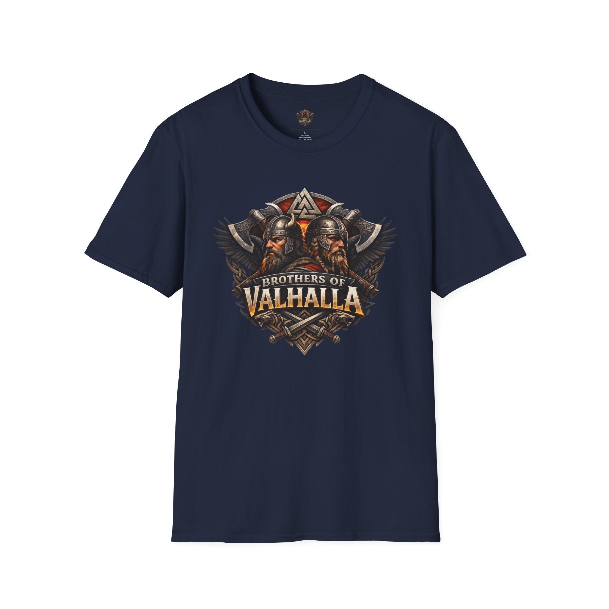 Viking "Brothers of Valhalla" T-Shirt — Norse Warrior Graphic Tee