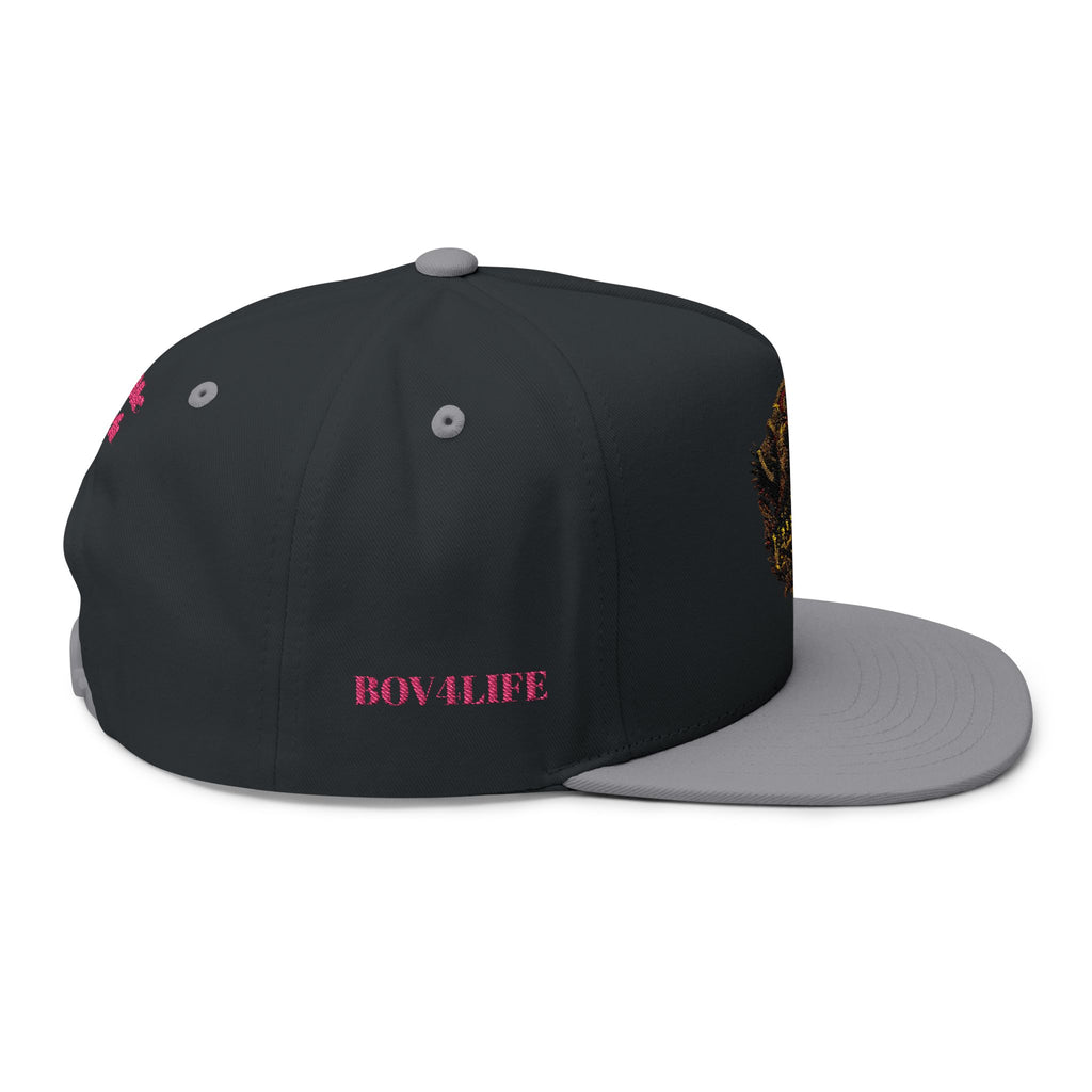 "C.M.B." Flat Bill Cap — Embroidered 'Welcome to Valhalla' Viking Crest Snapback