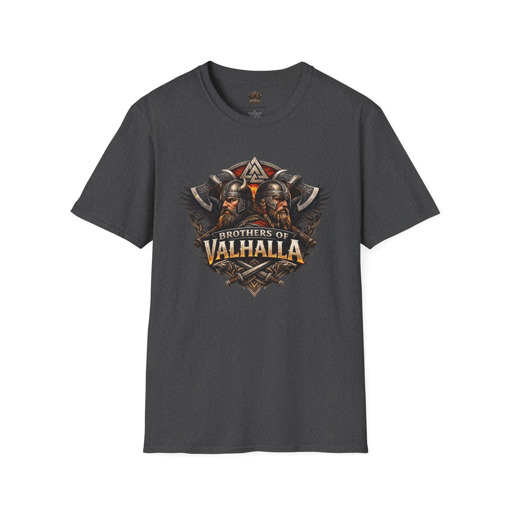 Viking "Brothers of Valhalla" T-Shirt — Norse Warrior Graphic Tee