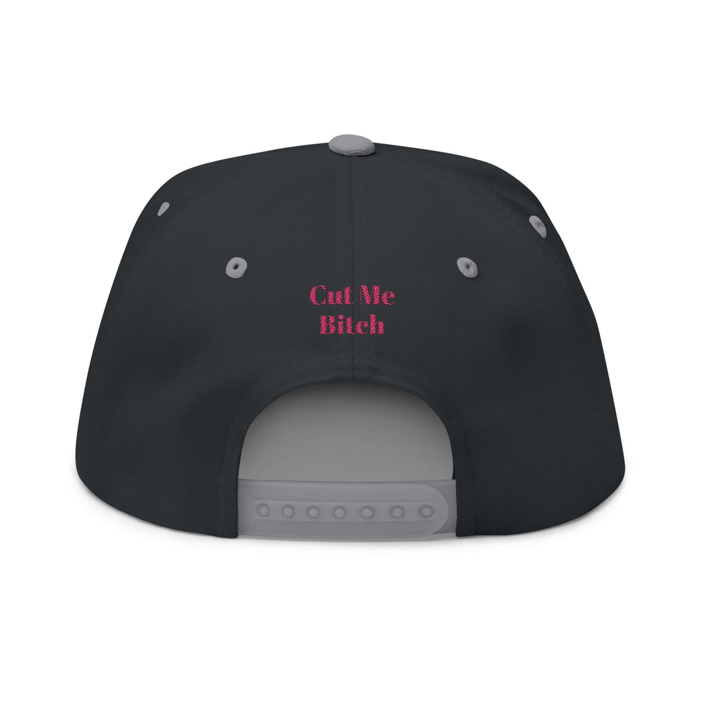 "C.M.B." Flat Bill Cap — Embroidered 'Welcome to Valhalla' Viking Crest Snapback