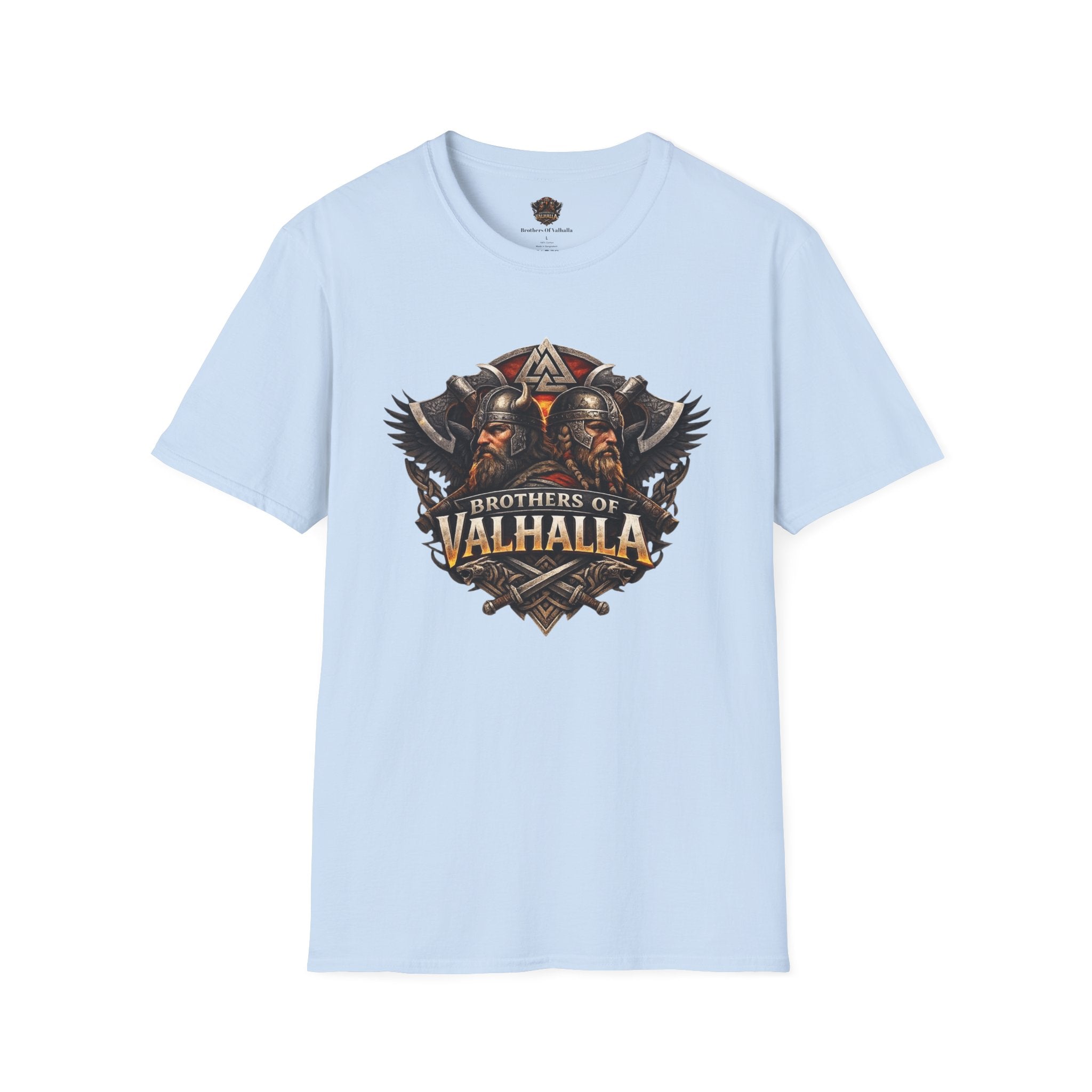 Viking "Brothers of Valhalla" T-Shirt — Norse Warrior Graphic Tee