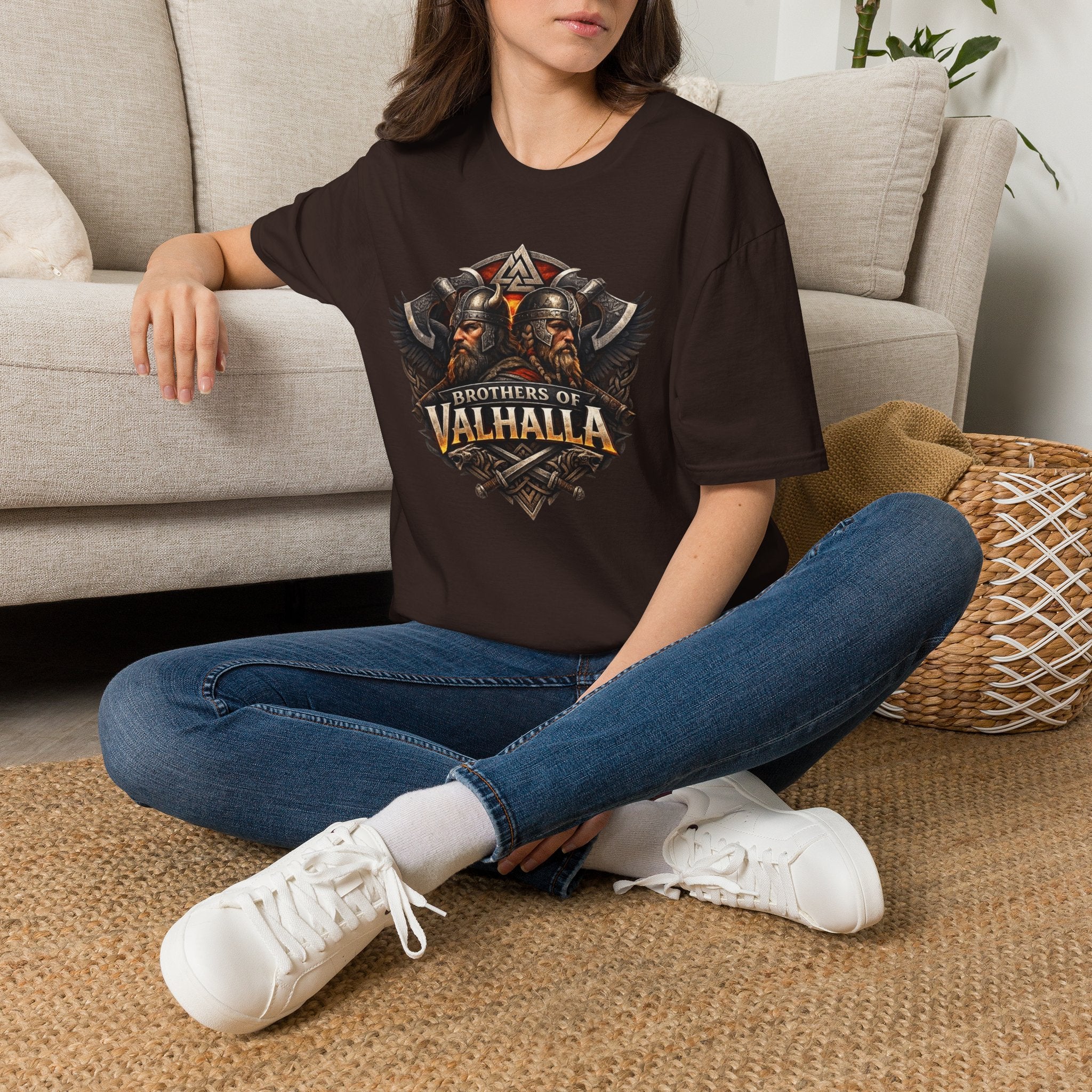 Viking "Brothers of Valhalla" T-Shirt — Norse Warrior Graphic Tee