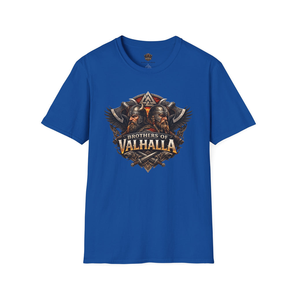Viking "Brothers of Valhalla" T-Shirt — Norse Warrior Graphic Tee