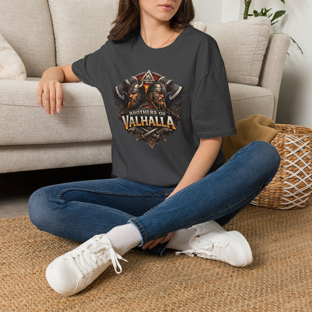Viking "Brothers of Valhalla" T-Shirt — Norse Warrior Graphic Tee