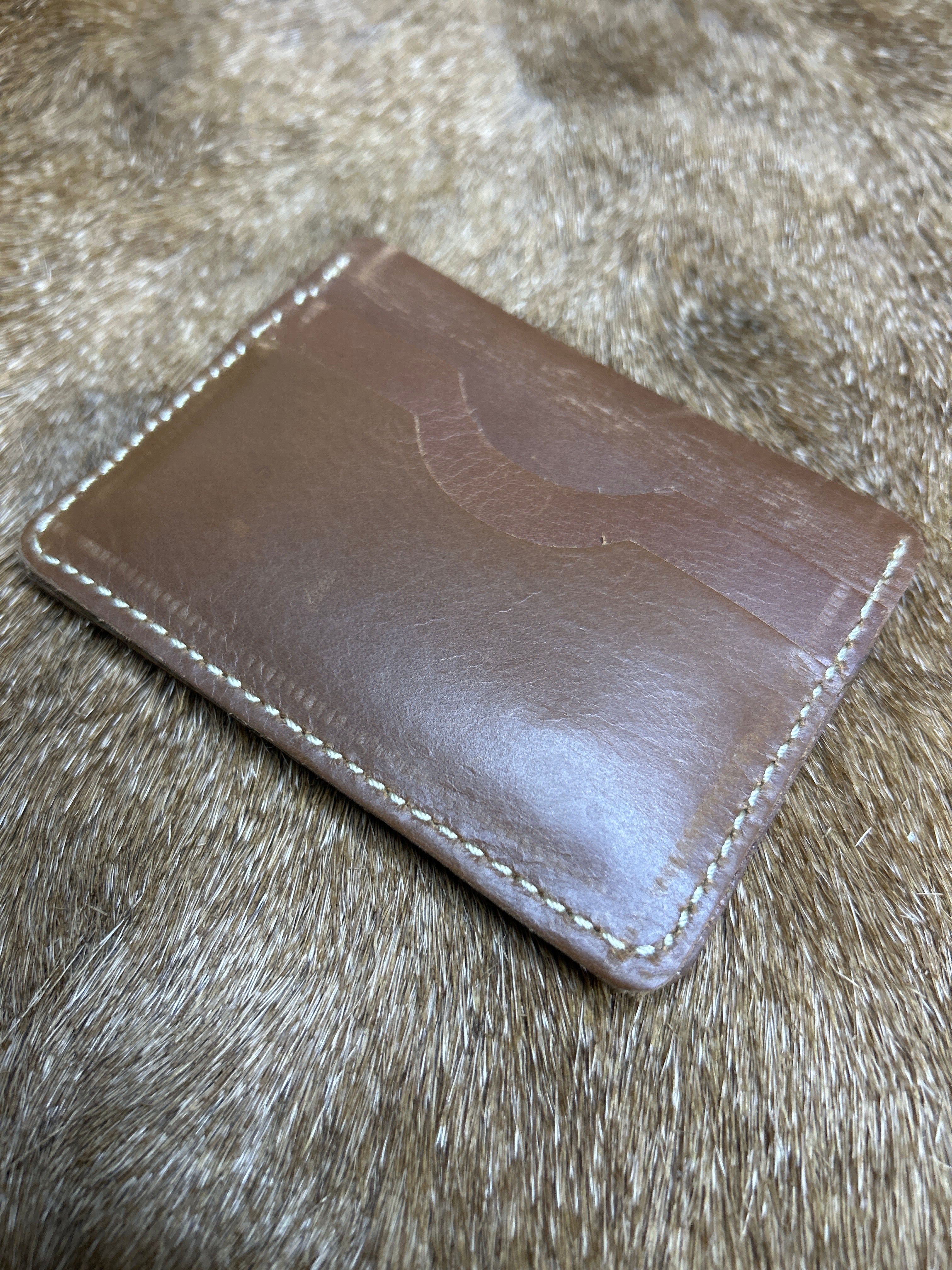 Brothers Of Valhalla - Hand Made Real Brown Leather Card Holder